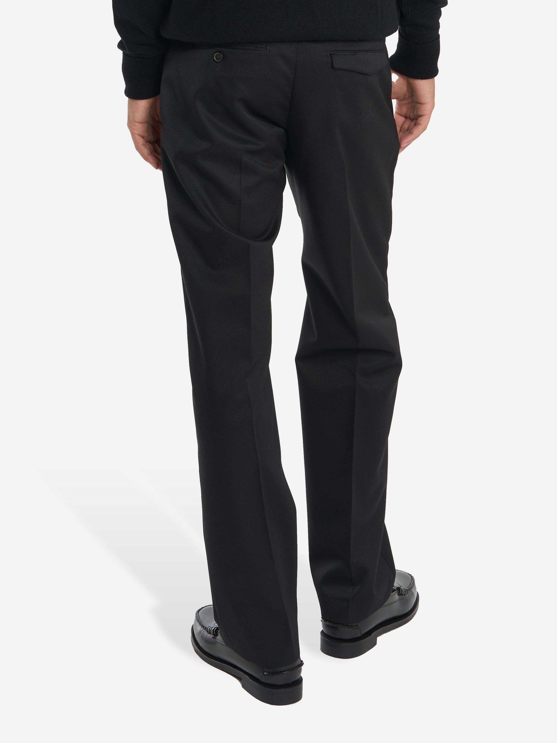 Pantalone Michael regular fit in tela di lana Nero