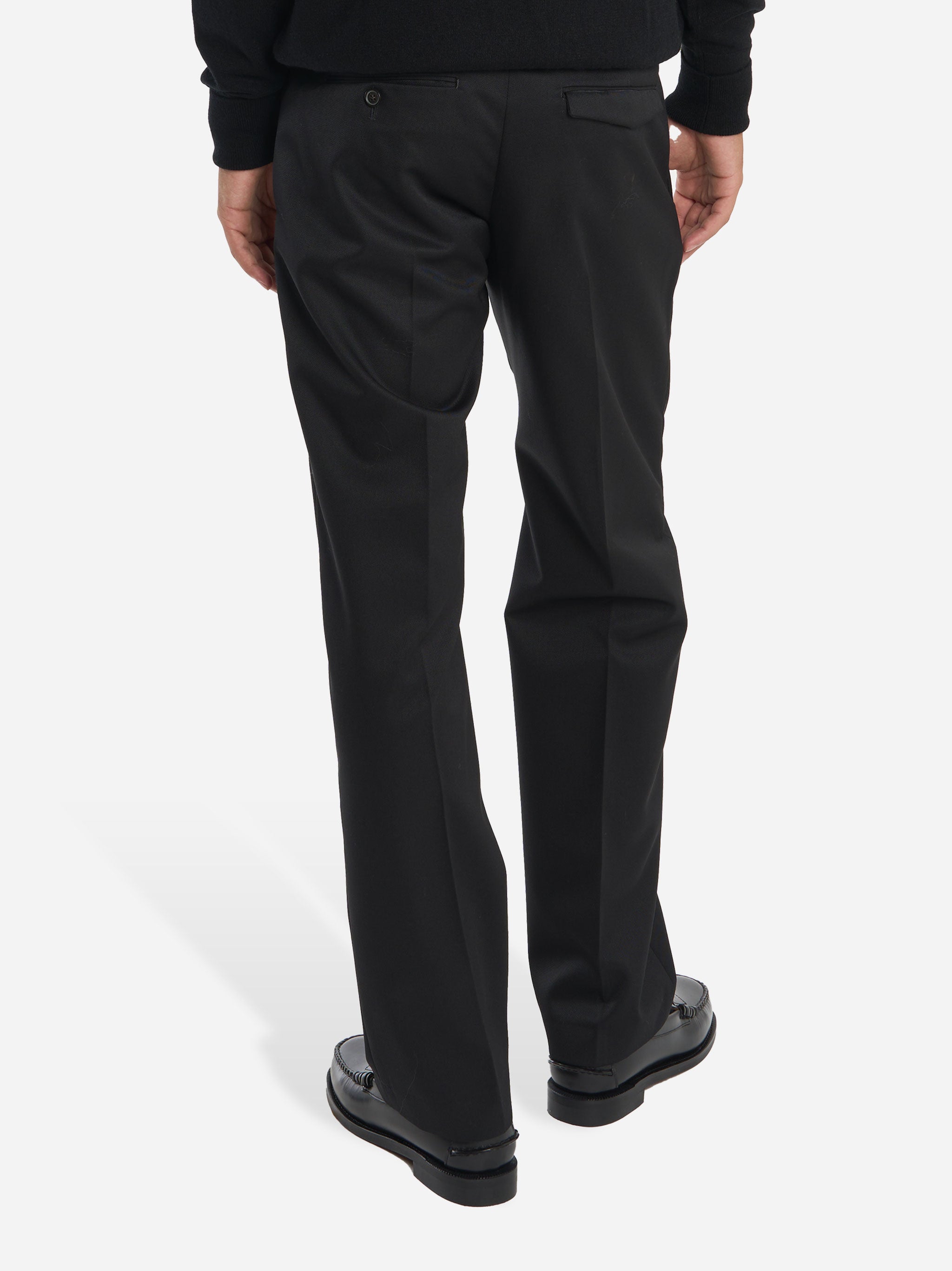 Pantalone Michael regular fit in tela di lana Nero