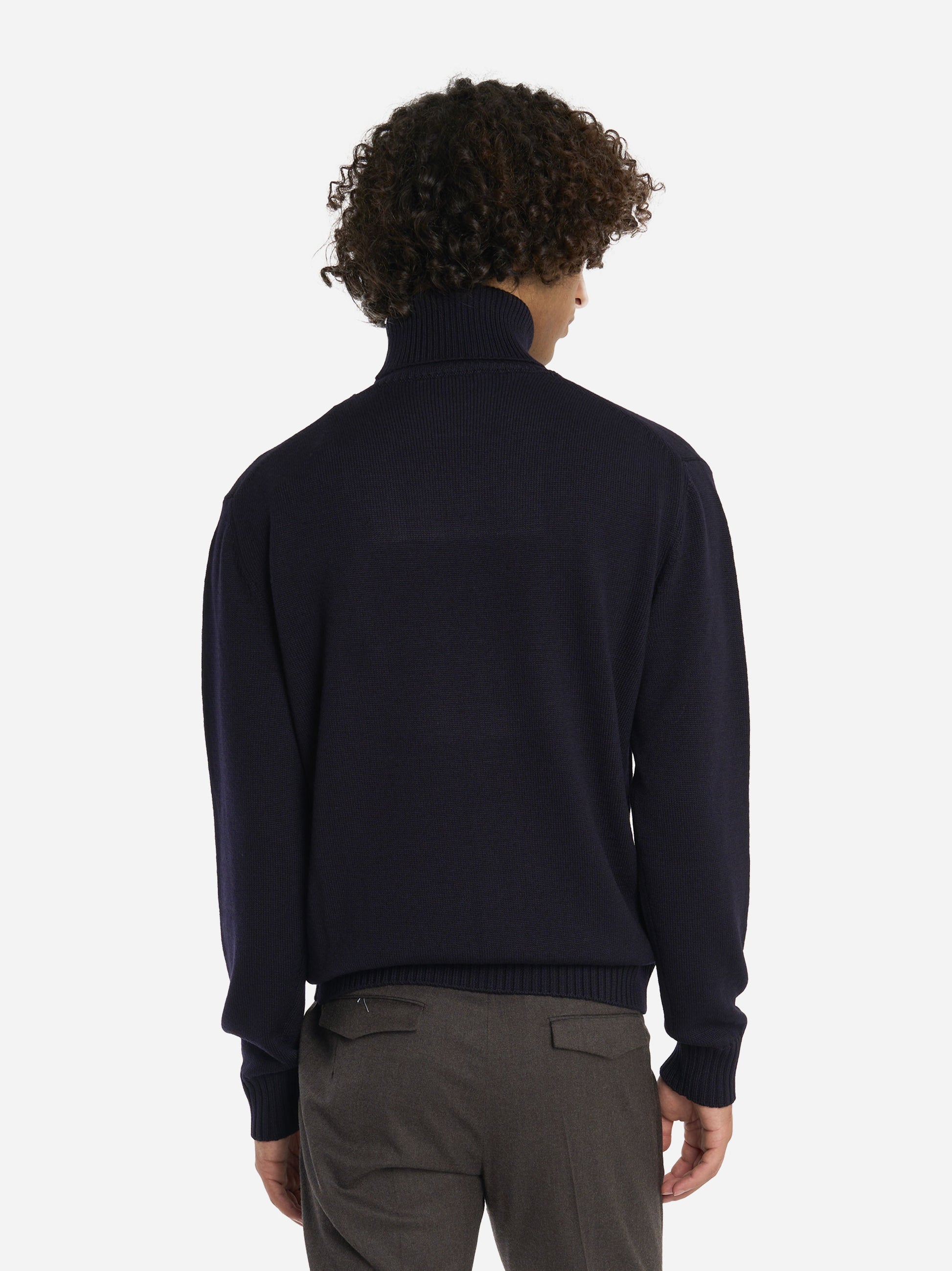 Dolcevita in lana merinos finezza 7 Blu