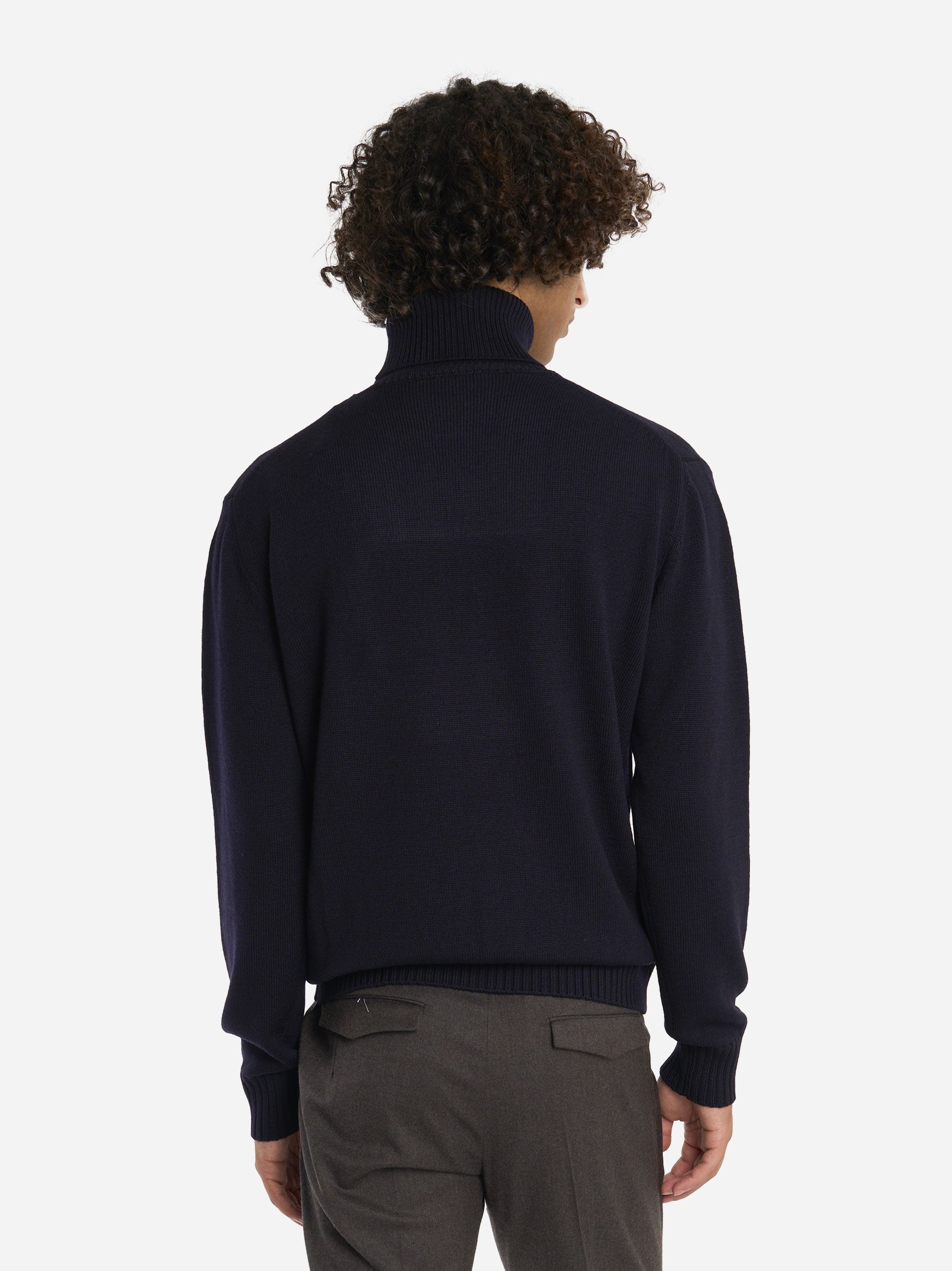 Dolcevita in lana merinos finezza 7 Blu