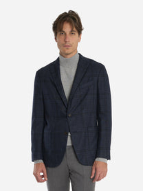 Blazer monopetto in lana Blu