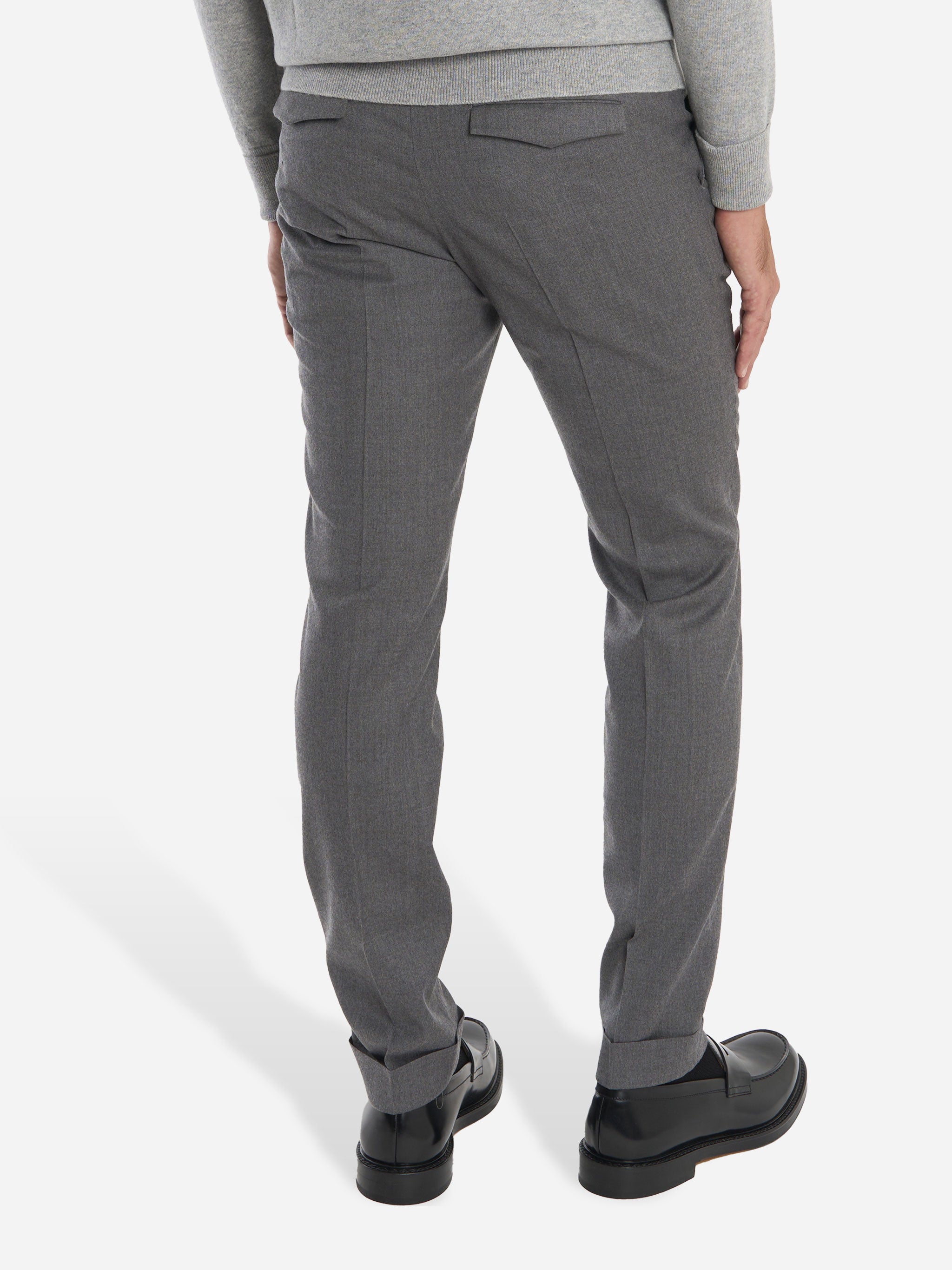 Pantalone Master slim fit in lana stretch Grigio