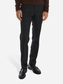 Pantalone Master slim fit in fresco lana stretch Nero