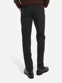 Pantalone Master slim fit in fresco lana stretch Nero