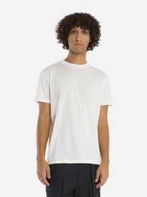 T-shirt girocollo in cotone e seta Bianca