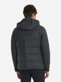 Giacca in lana con con cappuccio Grigia