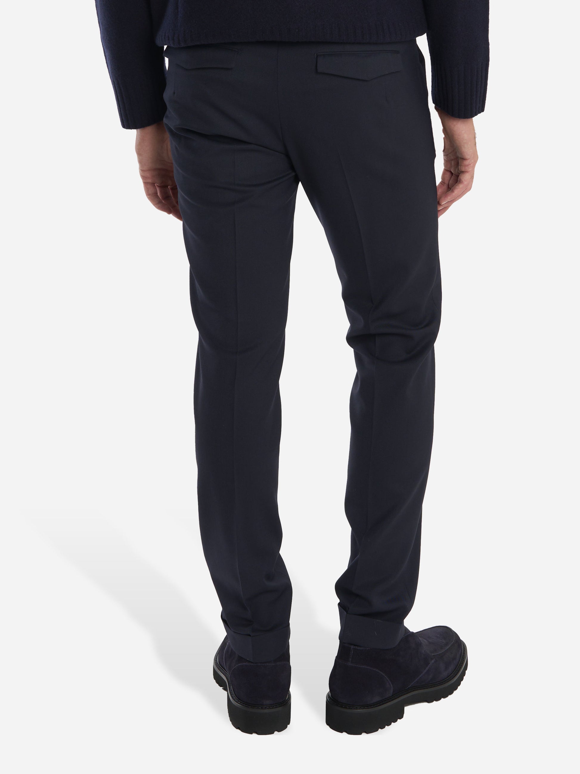 Pantalone Master slim fit in fresco lana stretch Blu