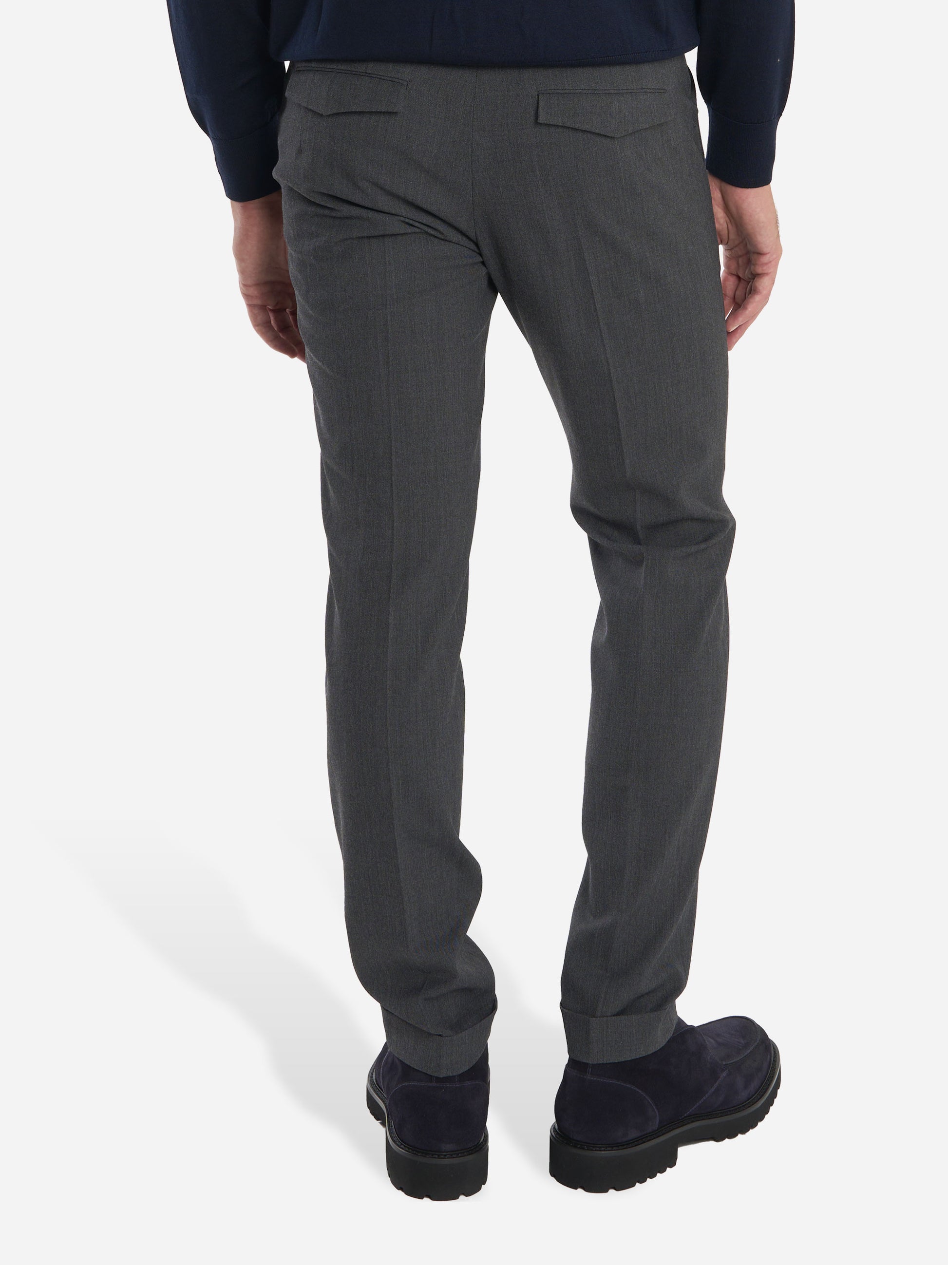 Pantalone Master slim fit in fresco lana stretch Grigio