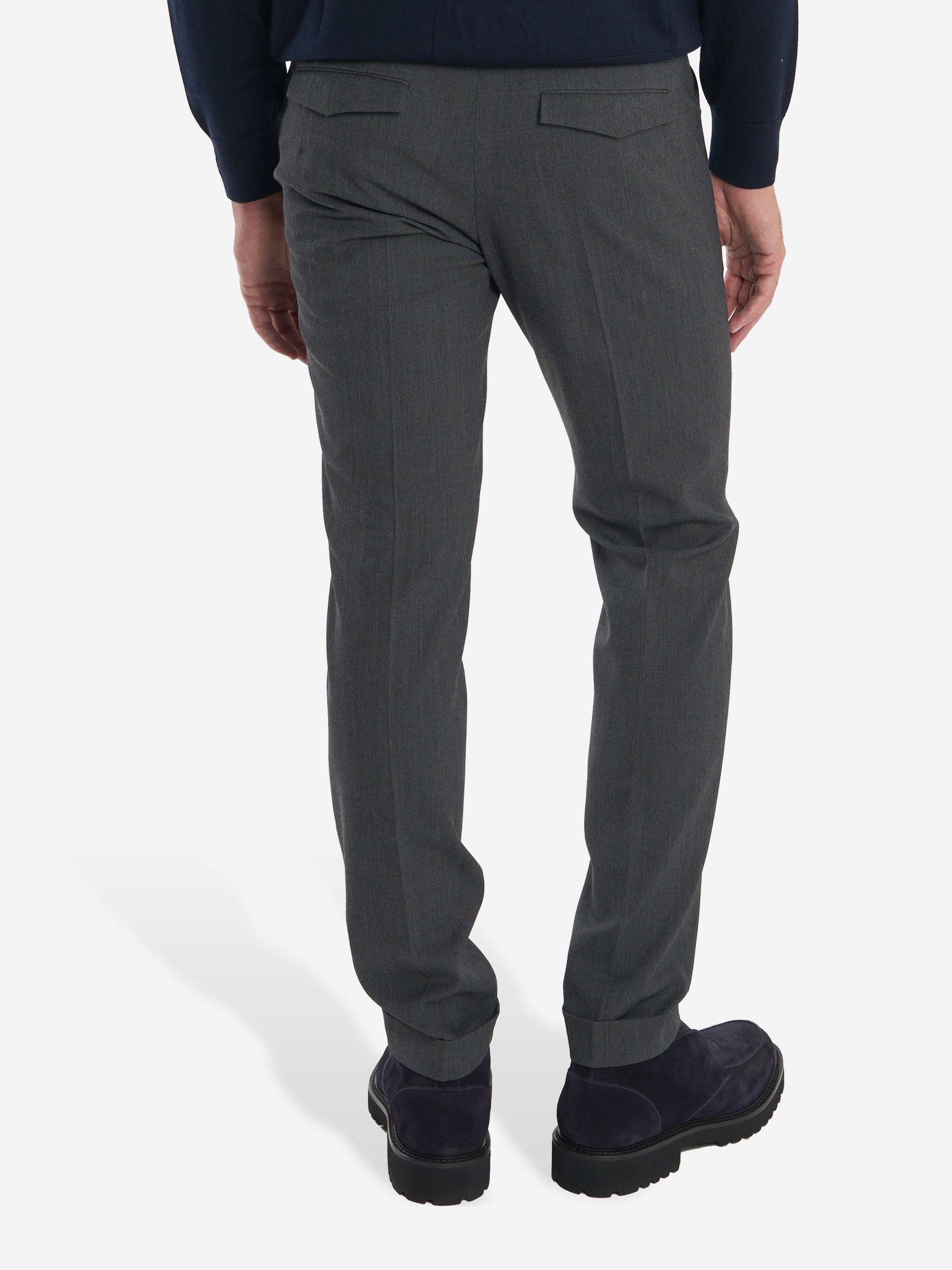 Pantalone Master slim fit in fresco lana stretch Grigio