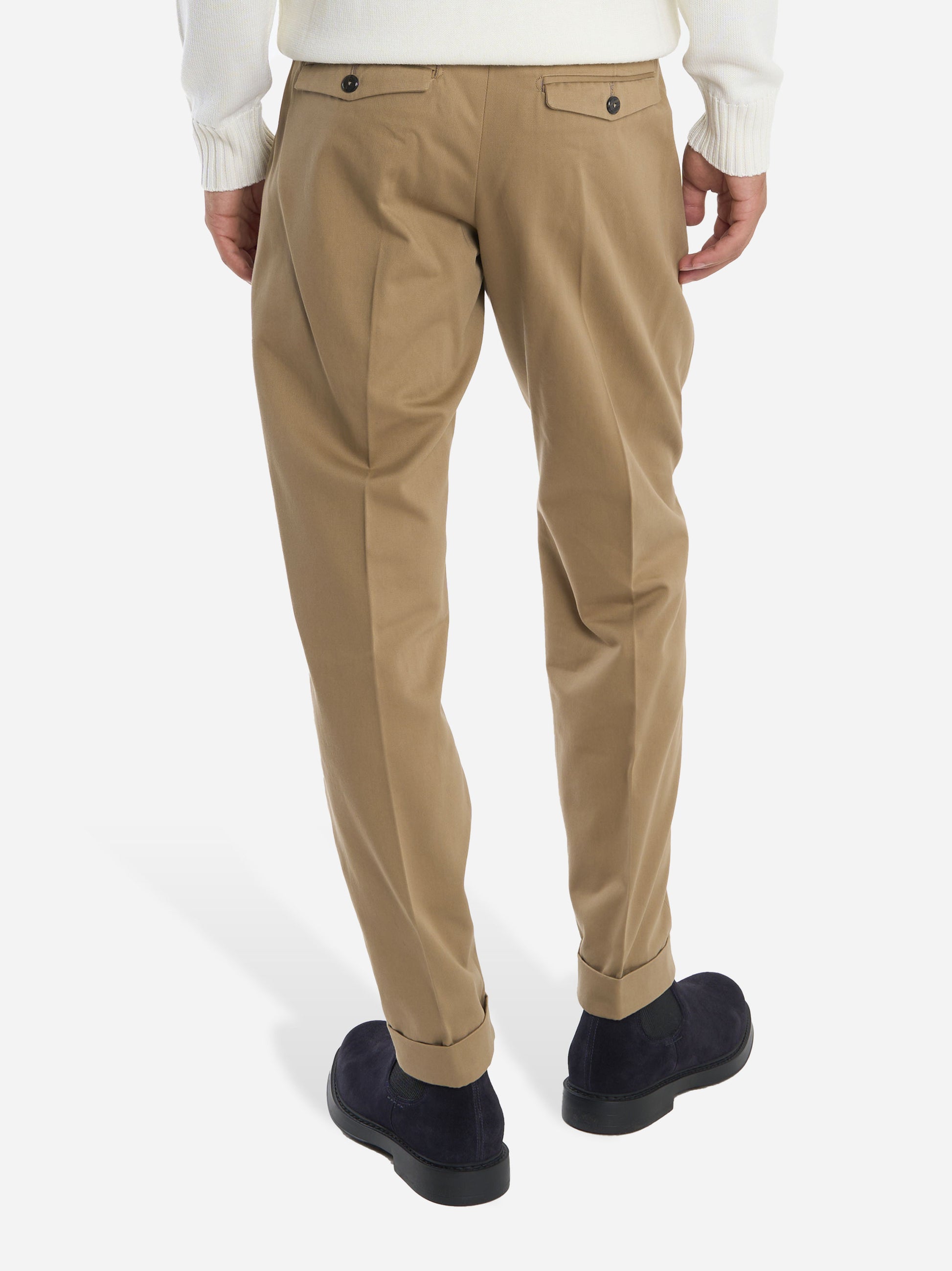 Pantalone Rebel carrot fit in cotone fermo Beige