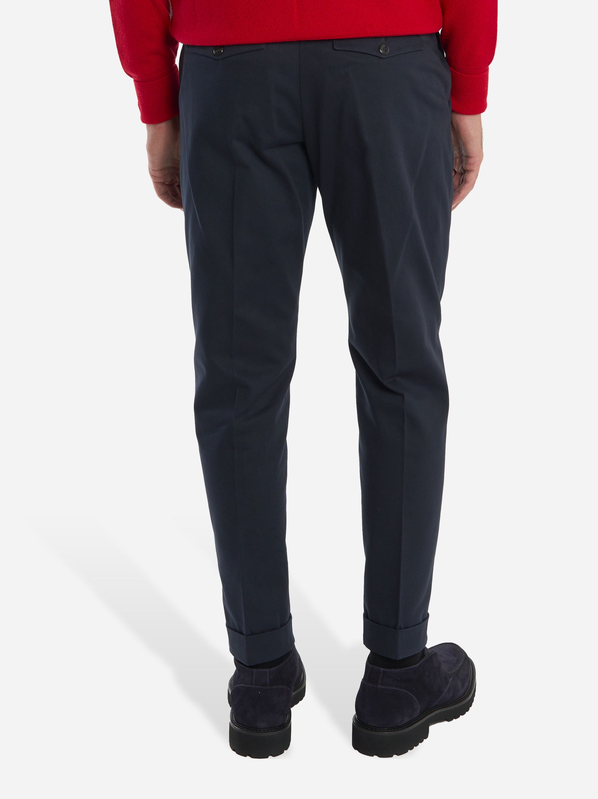 Pantalone Rebel carrot fit in cotone fermo blu