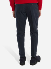 Pantalone Rebel carrot fit in cotone fermo blu