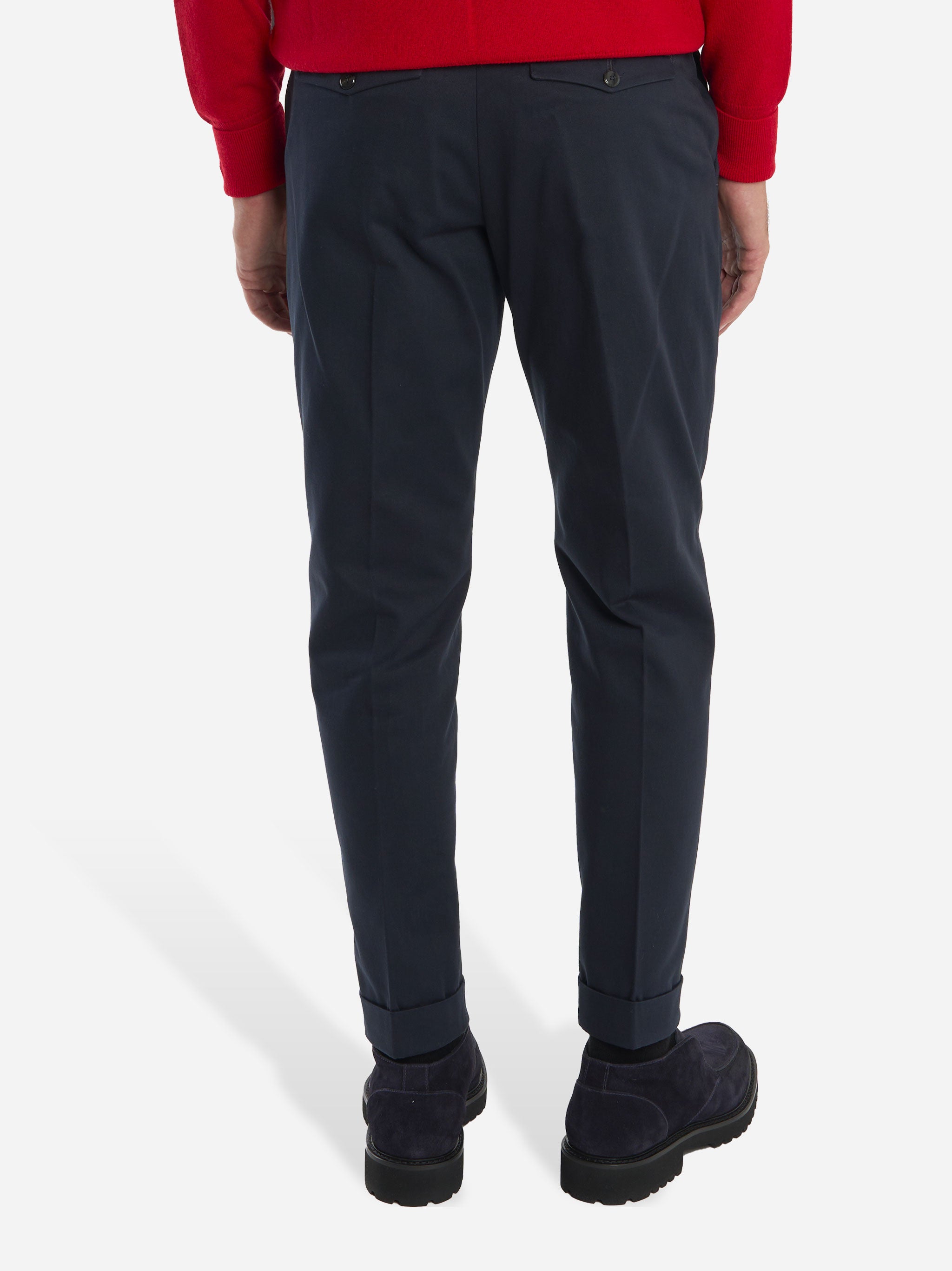 Pantalone Rebel carrot fit in cotone fermo blu