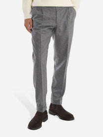 Pantalone Rebel con una pince in flanella Grigio