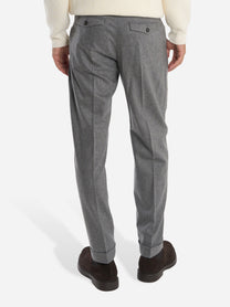 Pantalone Rebel con una pince in flanella Grigio