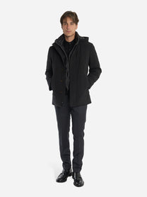 Giacca tecnica in nylon con imbottitura interna Nera