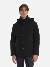 Giacca tecnica in nylon con imbottitura interna Nera