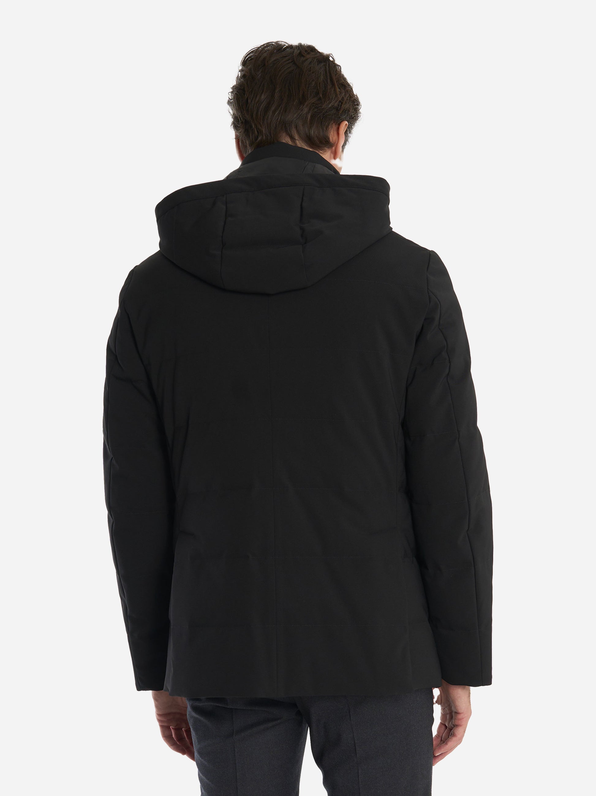 Giacca tecnica in nylon con imbottitura interna Nera