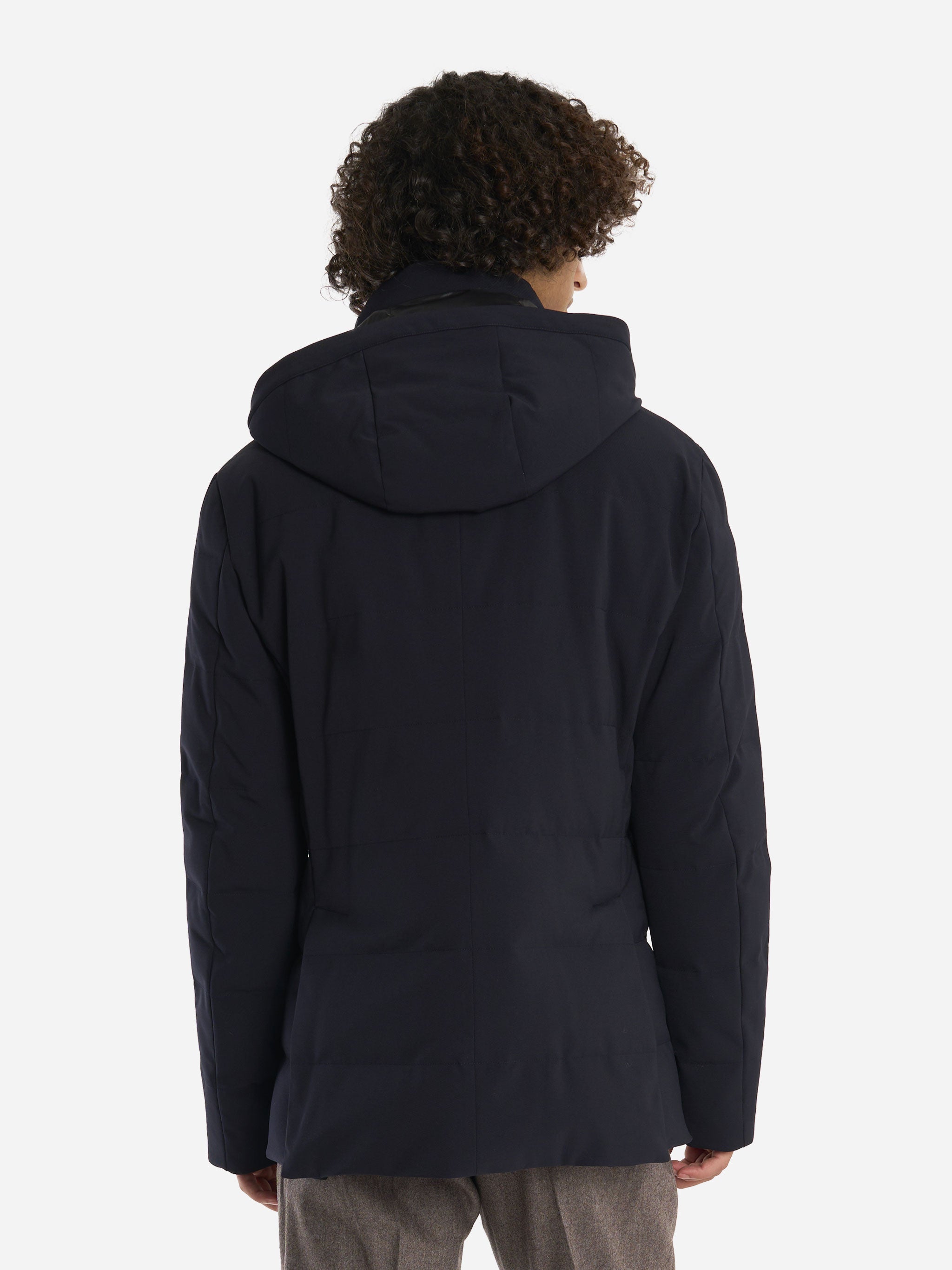 Giacca tecnica in nylon con imbottitura interna Blu