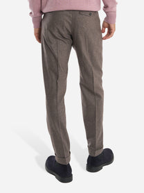 Pantalone Rebel con una pince in flanella Marrone