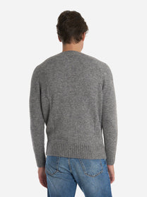 Maglia girocollo con tasca applicata Grigio