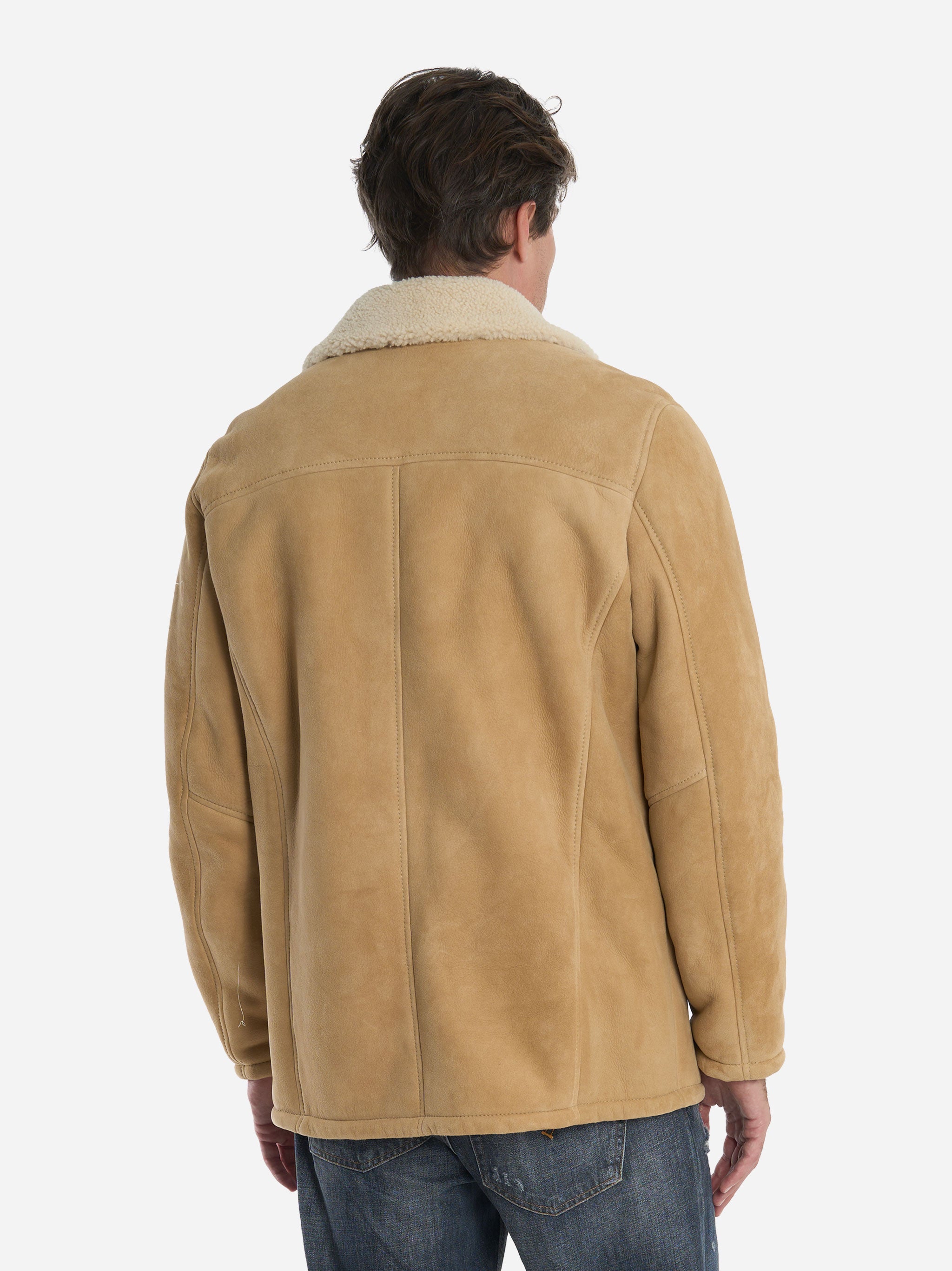Shearling Steve con bottoni Beige