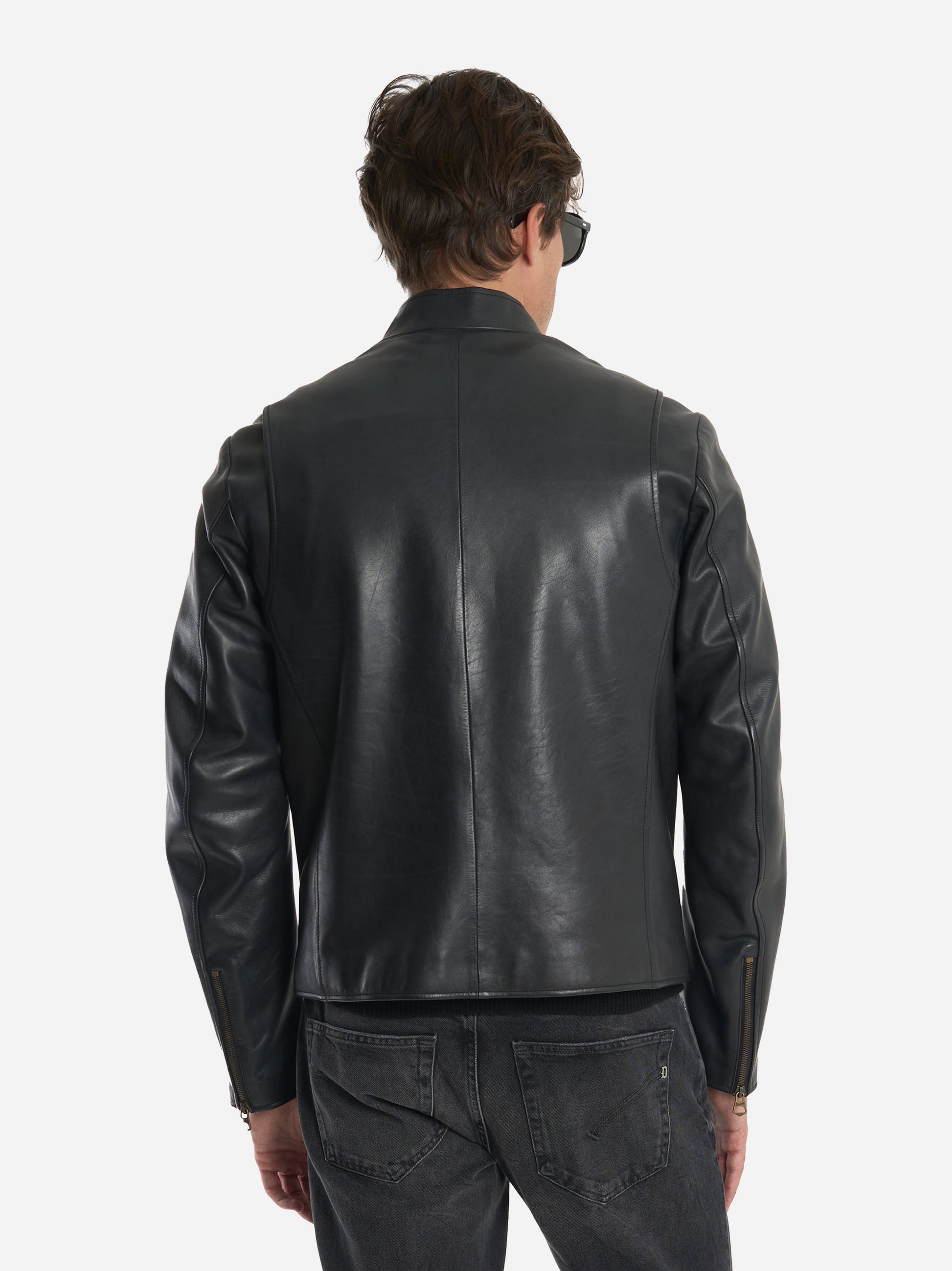 Biker Jonny in vitello Nero