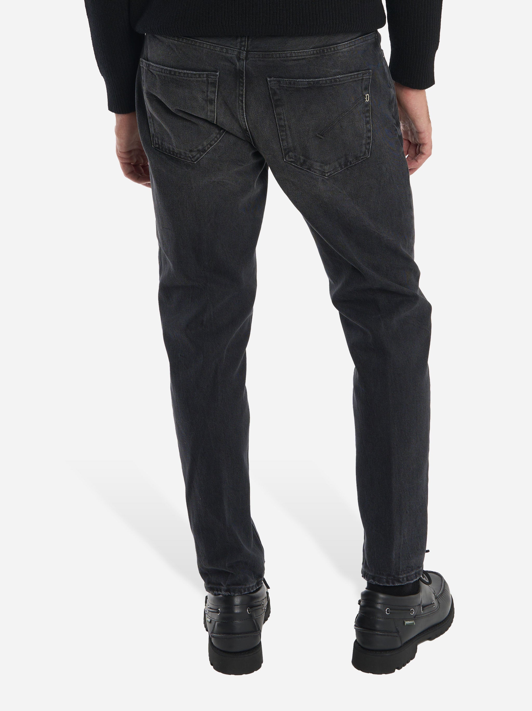Jeans carrot fit Brighton in denim fermo nero