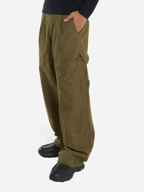 Pantalone cargo verde in microreps