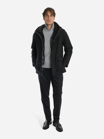 Pantalone Rebel con una pince in flanella Nero