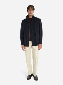 Pantalone Michael regular fit in tela di lana Bianco