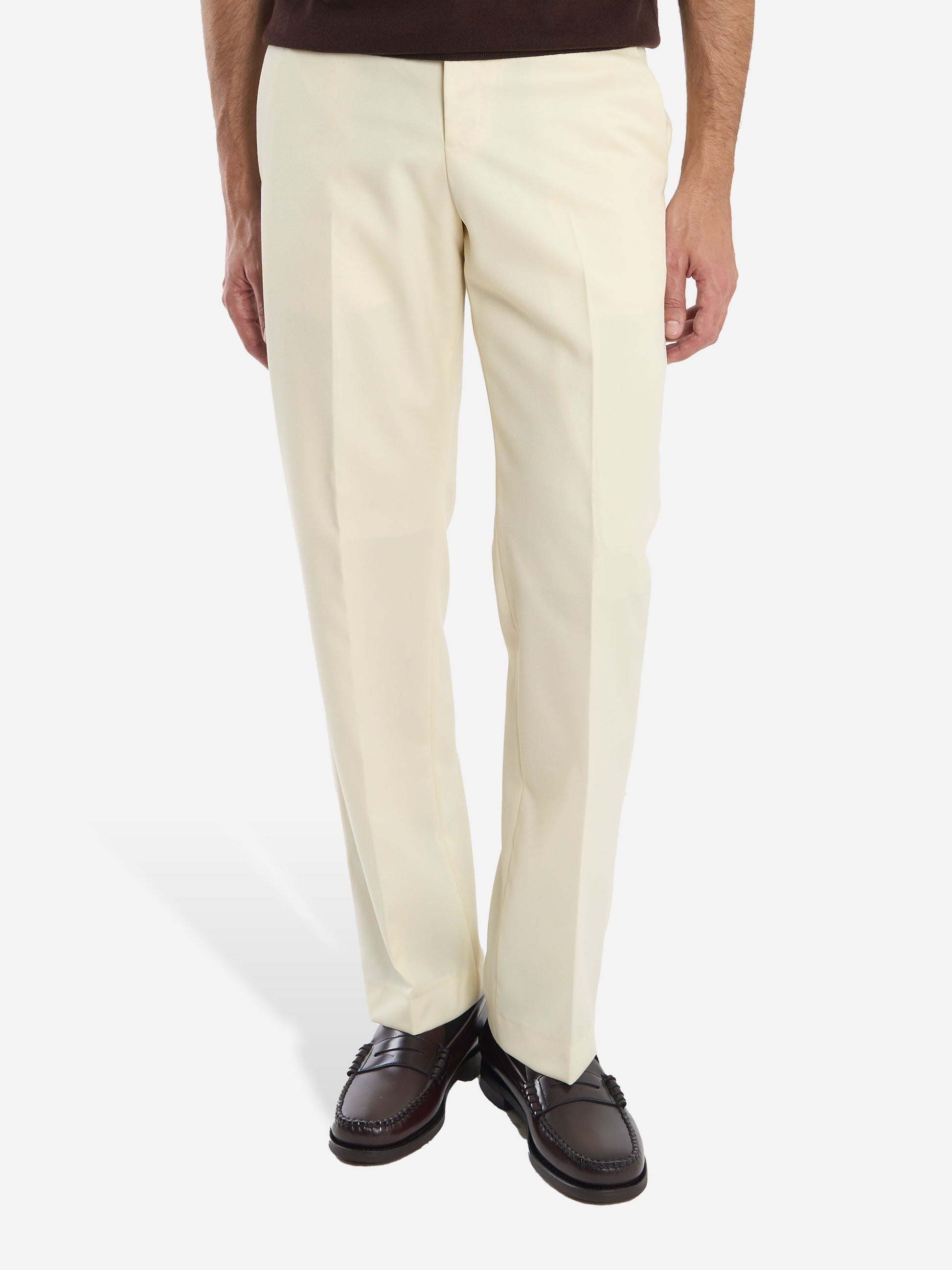 Pantalone Michael regular fit in tela di lana Bianco