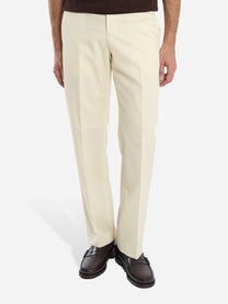 Pantalone Michael regular fit in tela di lana Bianco