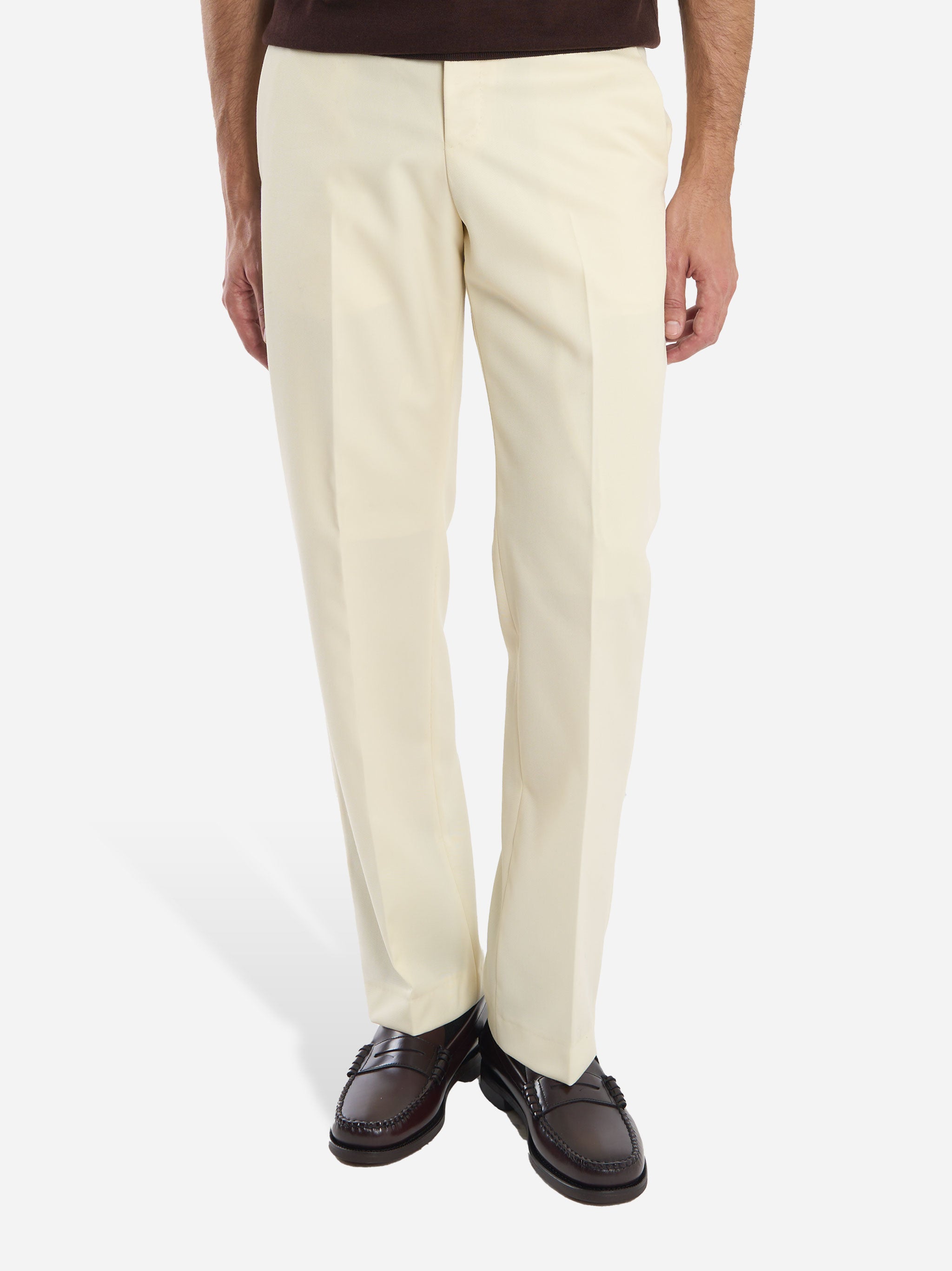 Pantalone Michael regular fit in tela di lana Bianco