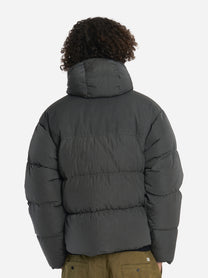 Giacca con cappuccio in eco chrome Grigio