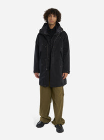 Parka in micro kei nero