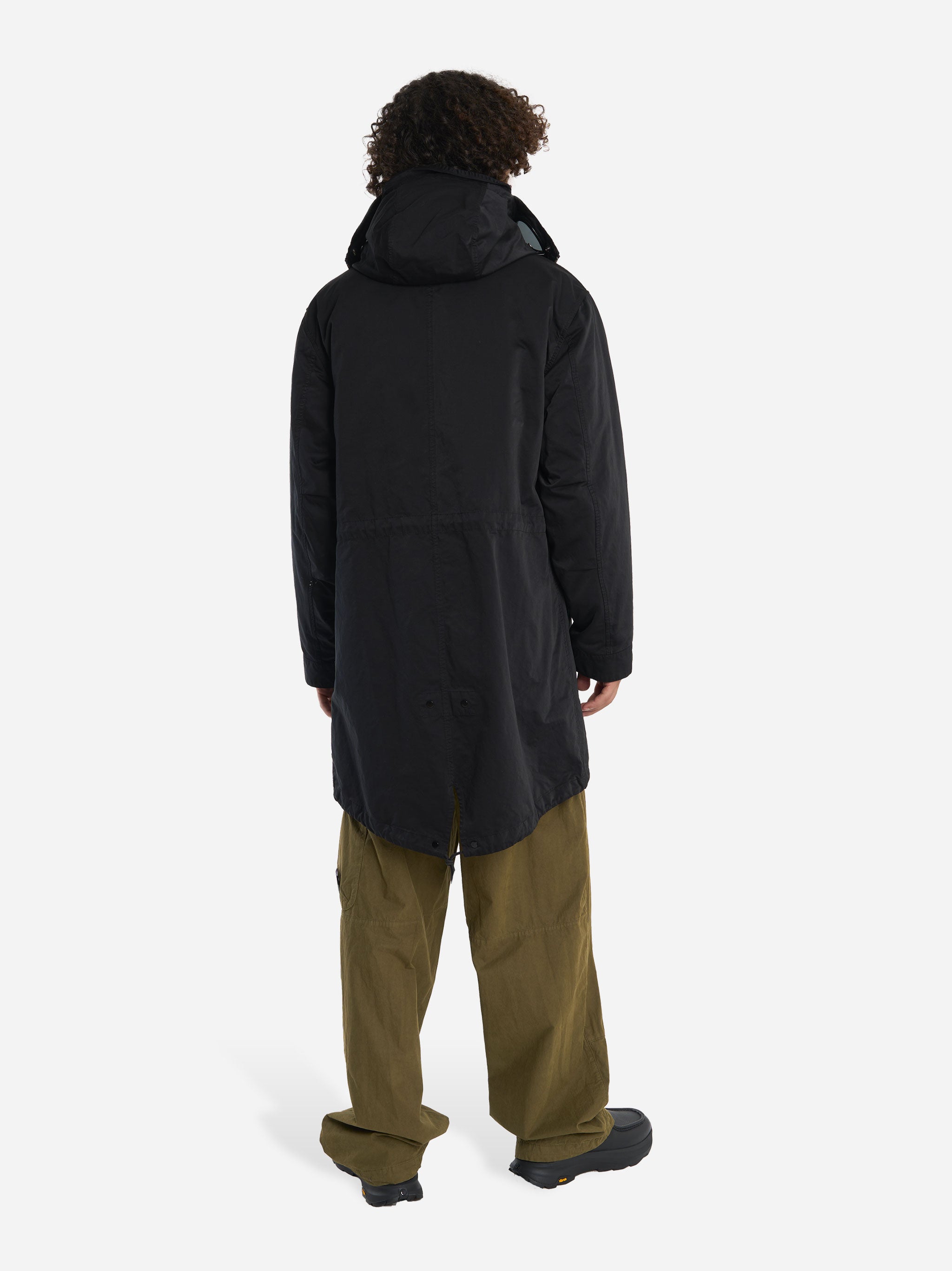 Parka in micro kei nero