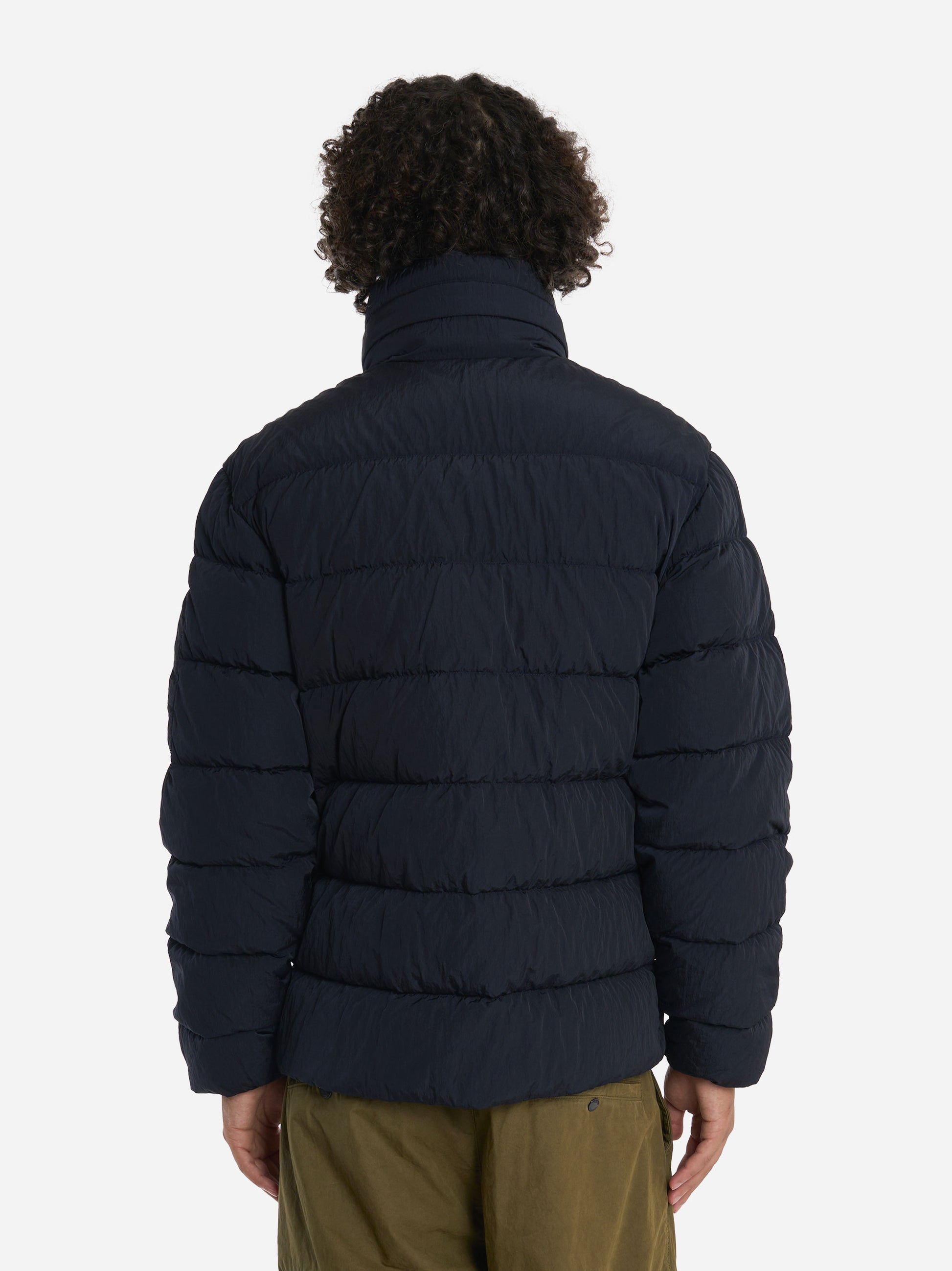 Piumino in chrome blu