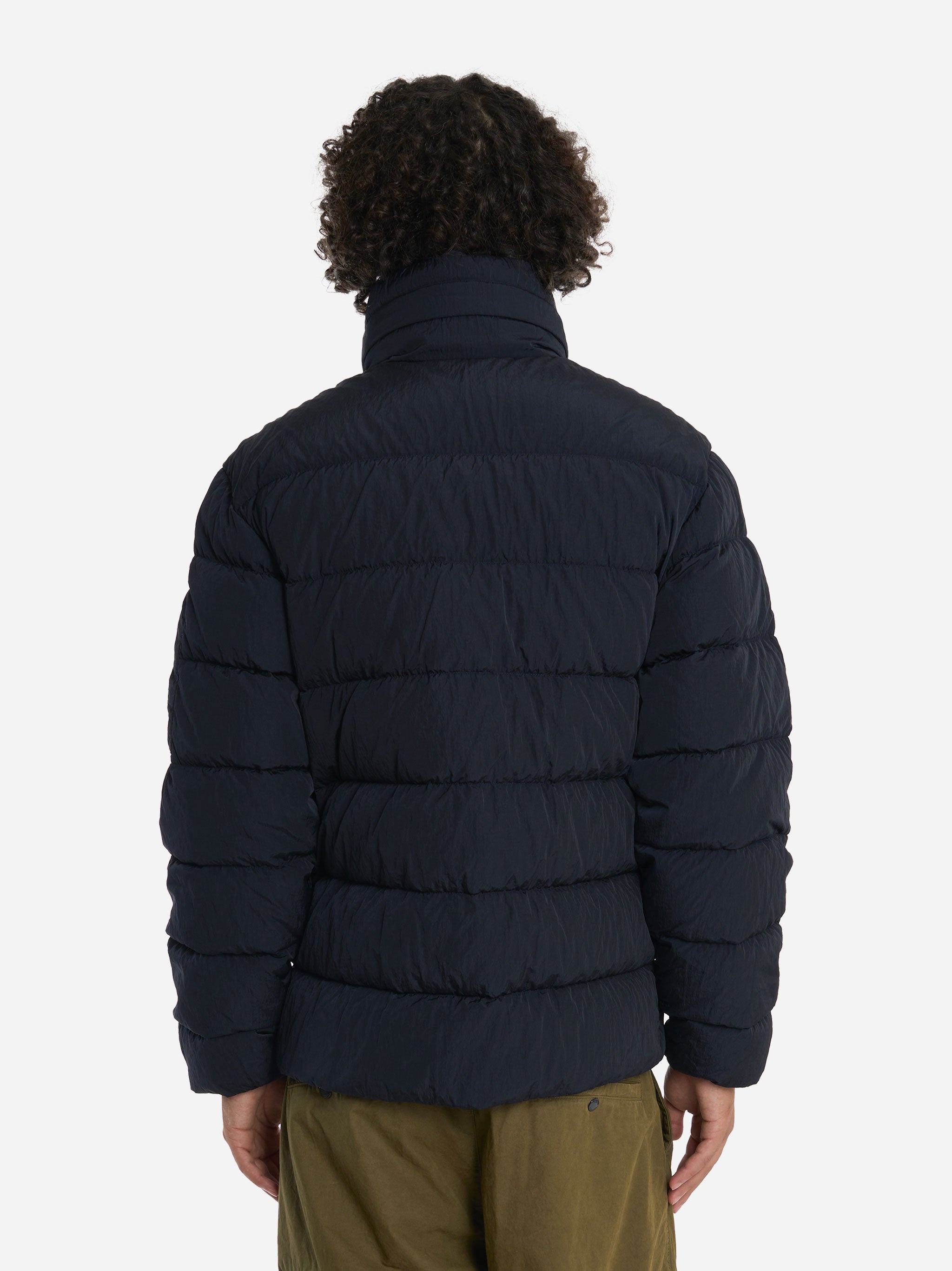 Piumino in chrome blu