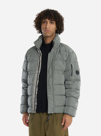 Piumino in chrome grigio