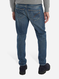 Jeans blu carrot fit Brighton in denim fermo