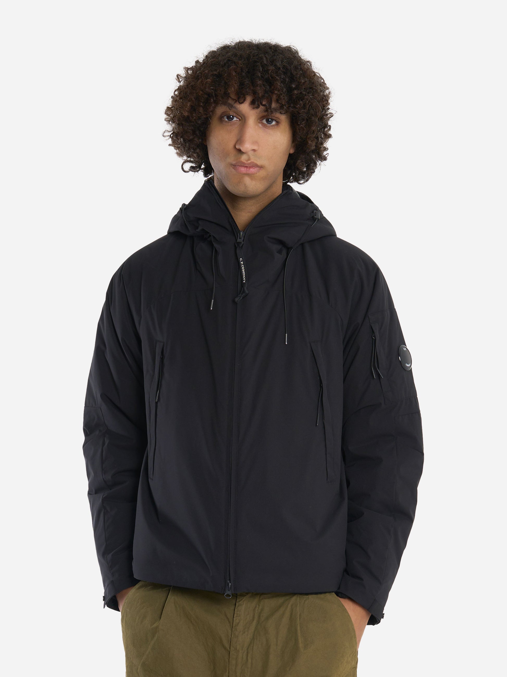 Giacca con cappuccio in Pro-Tek Nera