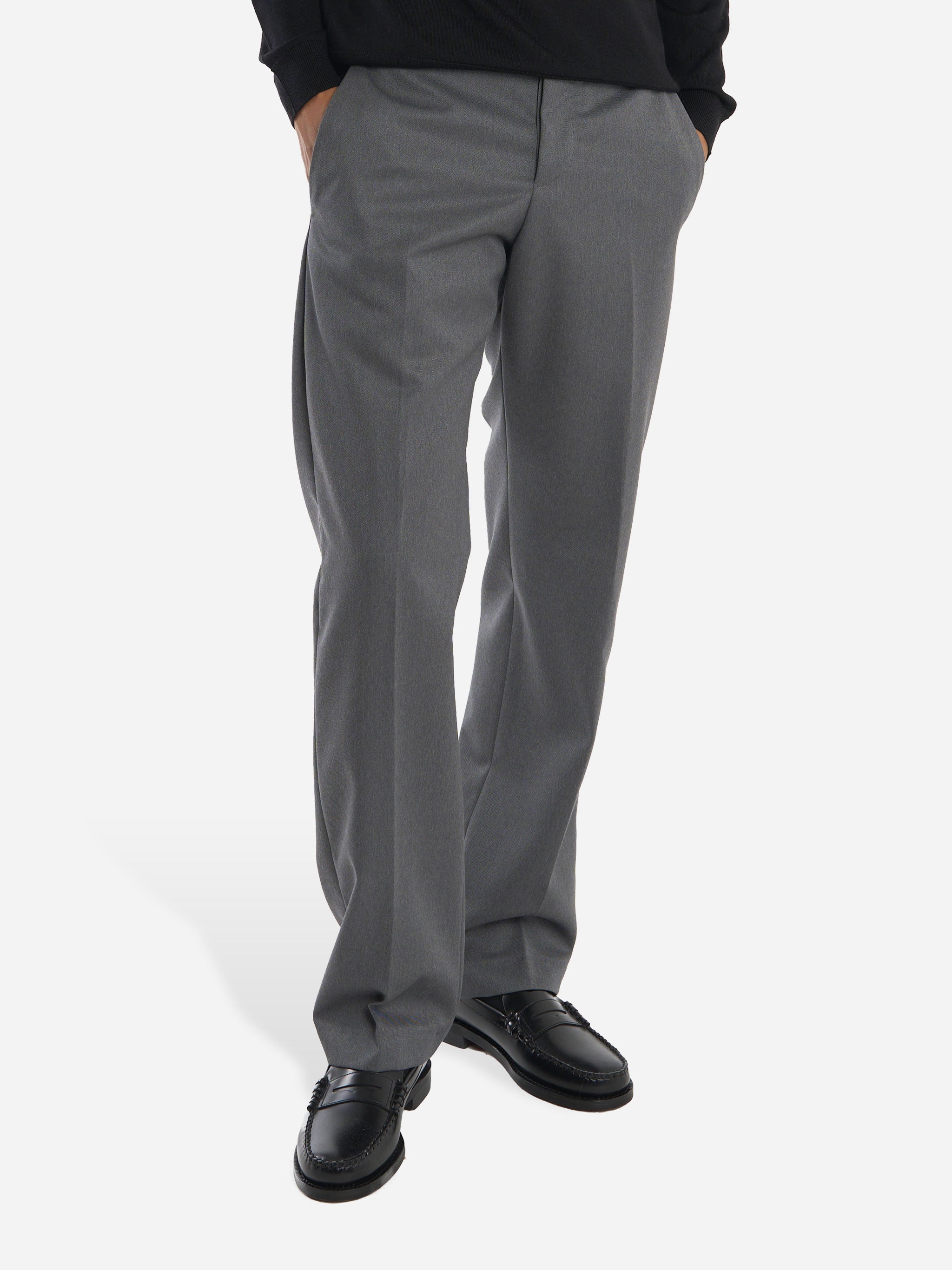 Pantalone Michael regular fit in tela di lana Grigio