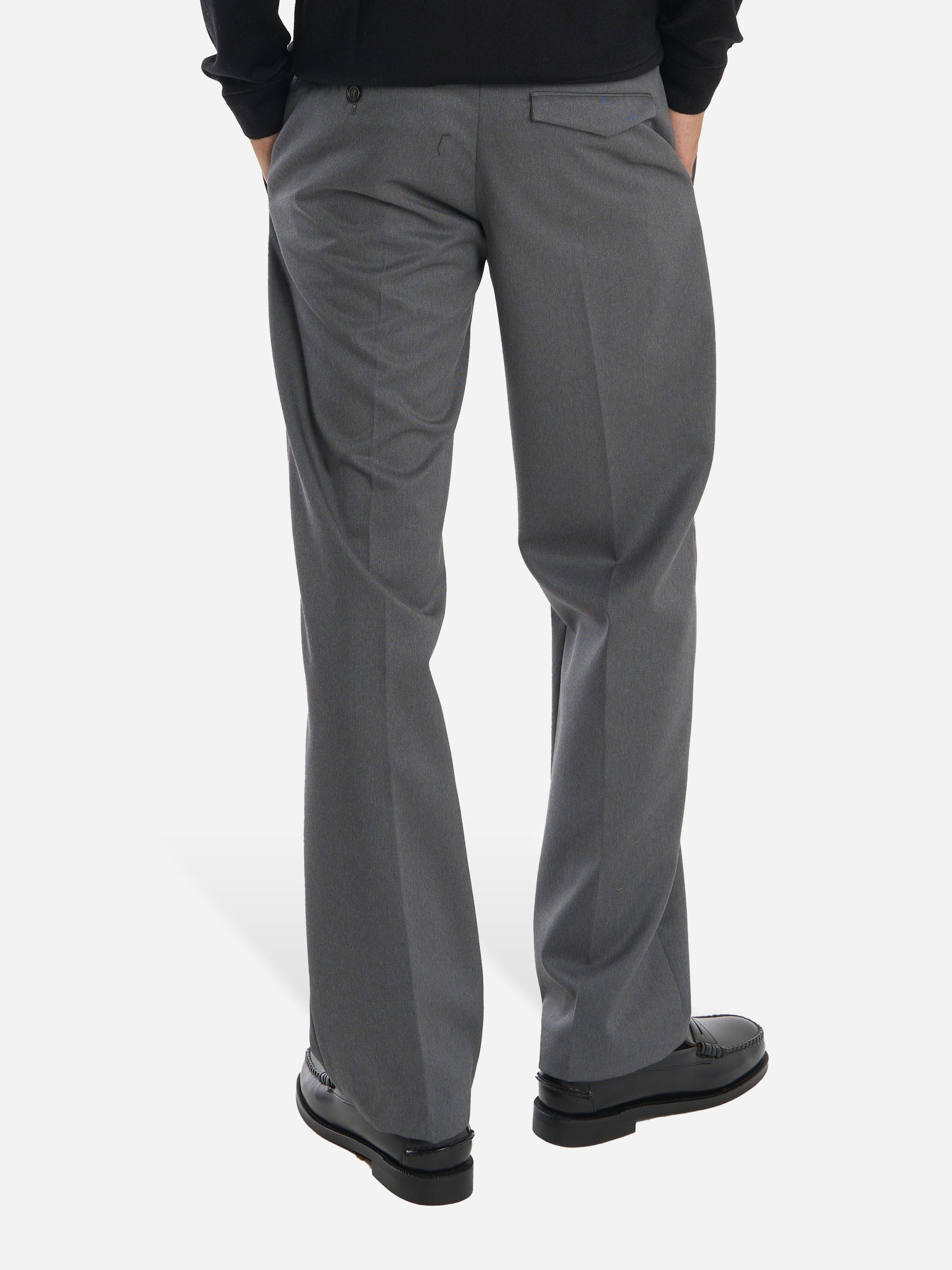Pantalone Michael regular fit in tela di lana Grigio