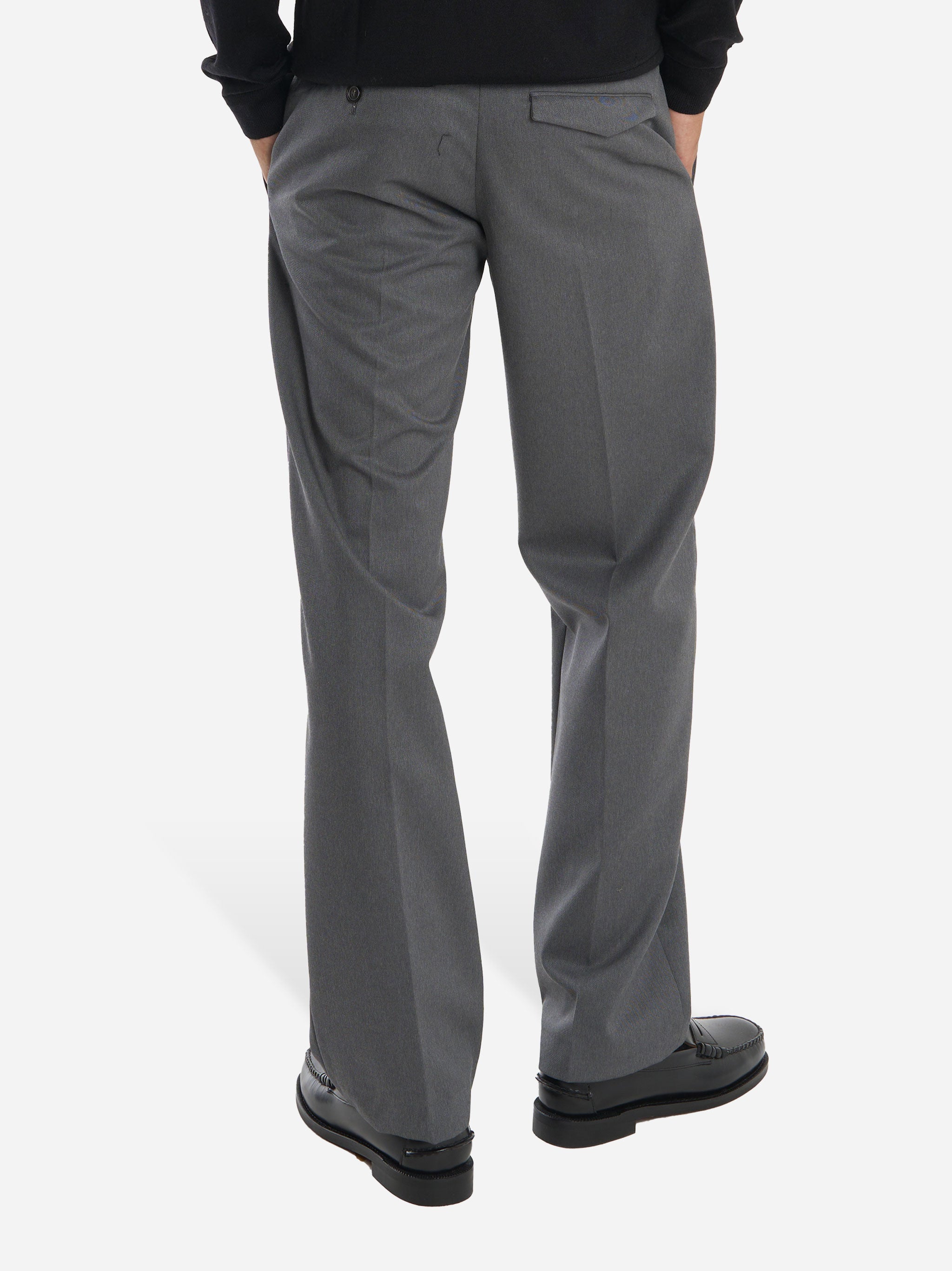 Pantalone Michael regular fit in tela di lana Grigio