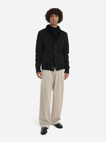 Cardigan in shearling nero