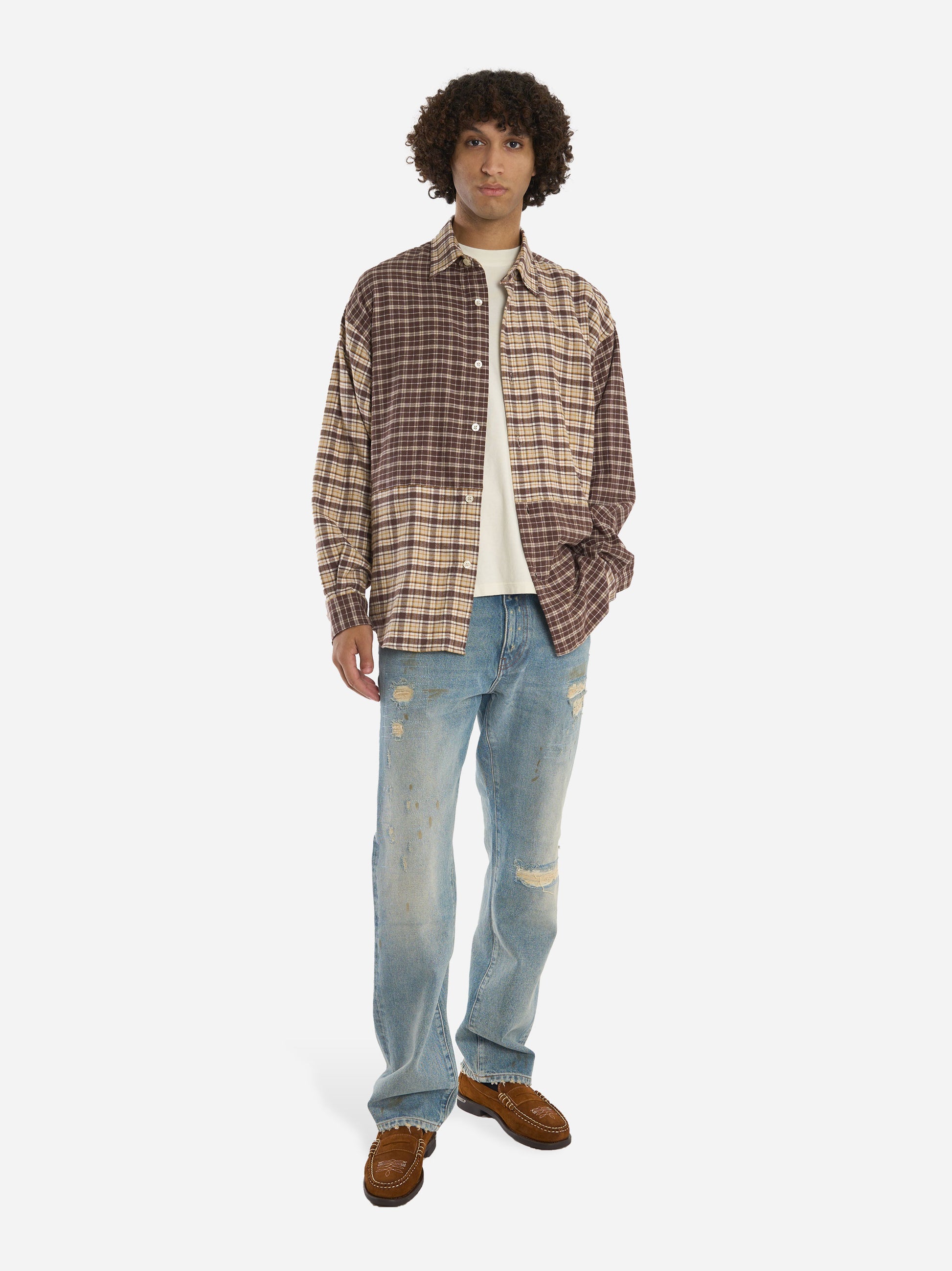 Jeans loose fit James con dettagli used