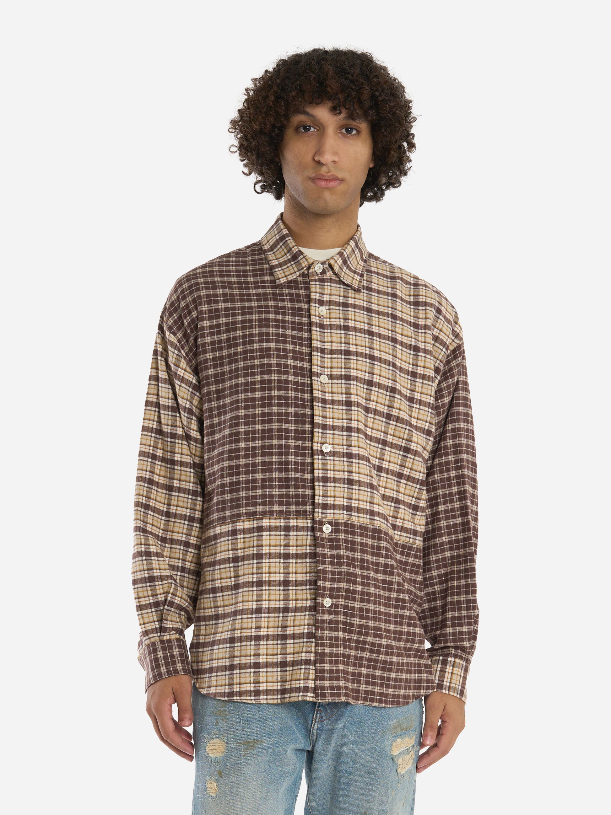 Camicia loose fit patchwork