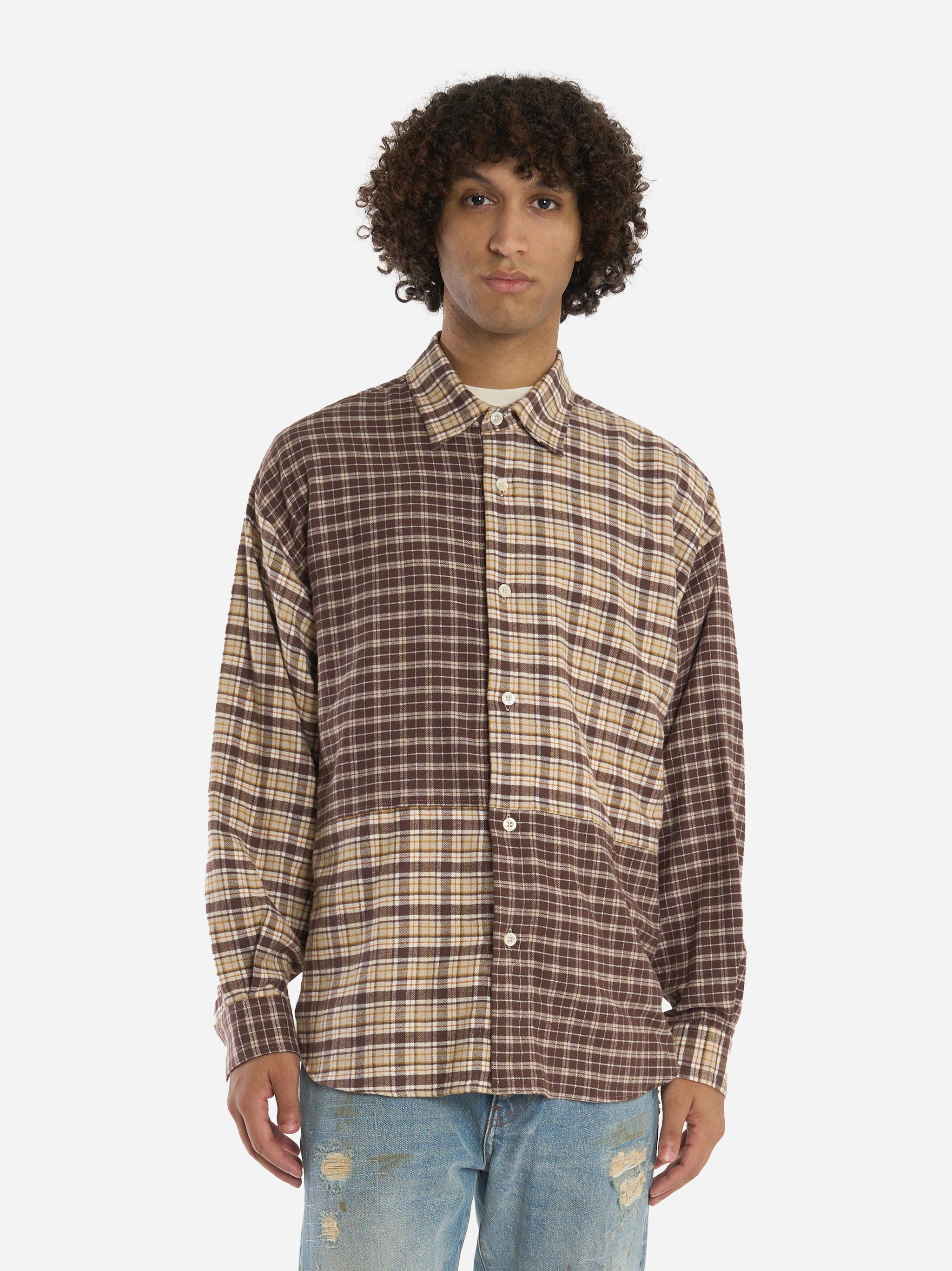 Camicia loose fit patchwork