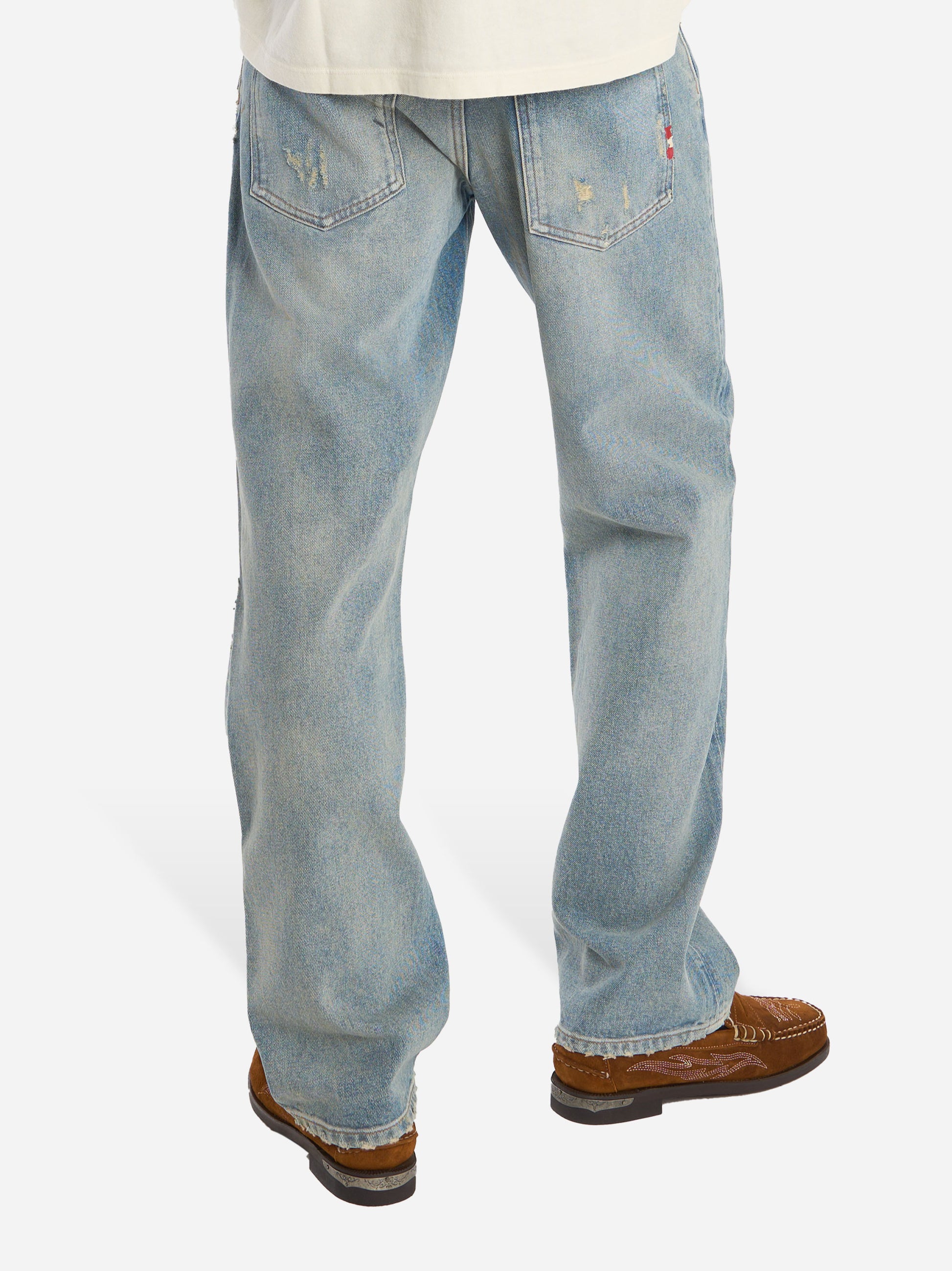 Jeans loose fit James con dettagli used